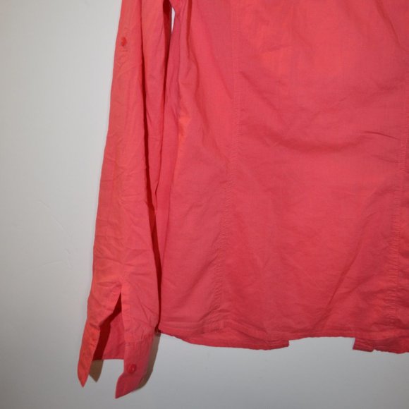 (J)Unnamed Made in India Cotton Coral Button-Down Shirt Women M - Picture 6 of 6